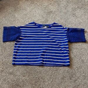 Ralph Lauren Blue and White Striped Kids Shirt